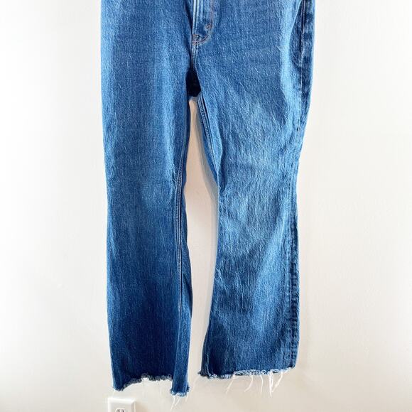 Abercrombie High Rise Vintage Flare Jeans Curve Love Dark Wash Blue 8 Short - Picture 9 of 9